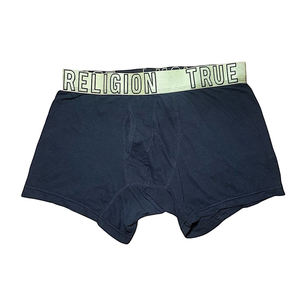 MENS BLACK TRUE RELIGION BOXER BRIEFS SIZE MEDIUM